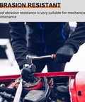 Person using Large Chemical Resistant Latex Gloves 10 Pairs Heavy Duty Dishwashing Gloves for automotive repair