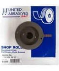 United Abrasives SAIT shop roll, aluminum oxide, full resin cloth-backed, abrasive wheel in packaging