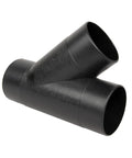Efficient 4 Inch Y Fitting For Dust Collection Systems That Splits A Single 4 Inch Hose Into Two Lines, Crafted From Durable ABS Plastic With 1/8 Inch Thickness