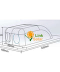 Diagram of Weatherproof ABS Cable Entry Gland For Solar Projects All Cable Types 2mm2 To 6mm2 Dia showing dimensions
