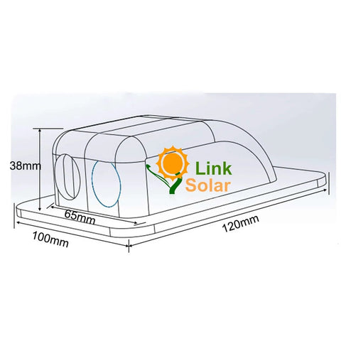 Diagram of Weatherproof ABS Cable Entry Gland For Solar Projects All Cable Types 2mm2 To 6mm2 Dia showing dimensions