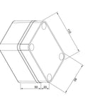 Diagram of Universal Waterproof CCTV Camera Enclosure Box With ABS Construction IP66 Weatherproof Junction Box dimensions.