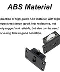 2 Pieces Black Sliding Cabinet Hardware Kit For Wardrobes And Closets Mute Door Pulley Wheels Made From ABS Material displayed
