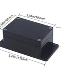 Front view of Two Pack ABS Outdoor IP65 Waterproof Electrical Project Boxes With Cable Glands Durable Junction Enclosures, 3.94 x 2.68 x 1.97 in.