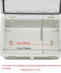 Outdoor ABS Plastic Electrical Junction Box IP65 Weatherproof Enclosure with Clear Hinged Cover showing interior measurements