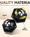 Close-up of Heavy Duty Self Adhesive Swivel Caster Wheels showing ABS and metal materials with swivel directions.