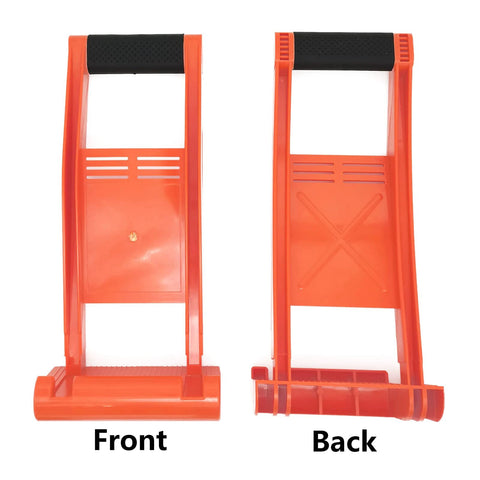 Front and back view of 2 Pcs Carrier Drywall Tools ABS Plastic Panel Carrier Drywall Lift for Plywood Sheetrock Panels Glass Board