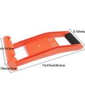 Orange 2 Pcs Carrier Drywall Tools ABS Plastic Panel Carrier with measurements, designed for smooth motion and stable alignment in automation and mechanical systems.