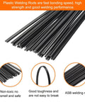 20 Pcs 8 Inch ABS Plastic Welding Rods For Auto Body Bumpers Kayaks And Boats Black Durable Strips for Plastic Welder DIY Repairs