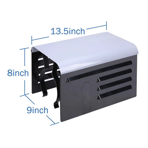 ABS Adjustable Pool Pump Motor Cover dimensions 13.5x9x8 inches for above ground outdoor units, protects pumps from UV rain dust