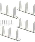 8 Pack Universal Floor Guide For Sliding Doors ABS Plastic Bottom Track For 1-3/8 Inch Thick Doors Complete Guide Kit For Closet And Cabinet With Screws Easy To Install With Durable ABS Construction For Smooth Glide And Centered Track Alignment