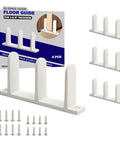4-pack Sliding Closet Door Floor Guide with screws, ABS hardware for 1-3/8" thick doors, white guides, packaging included