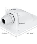 Versatile Weatherproof ABS Solar Cable Entry Gland For 3mm2 To 12mm2 Cables, Waterproof IP68 Rated, side view with dimensions
