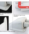 ABS Solar Double Cable Entry Gland For 2mm2 To 6mm2 Cables Weatherproof Seal Upgrade With Split Upper And Lower Covers