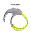 Spring Ratchet Cable And Hose Clamp Organizer With Spring Loaded Wrap System For Camping Tent Garage Coiling Garden Hoses And Power Cords ABS Weather Resistant Cord Management Tool, gray and yellow, 11.6cm size