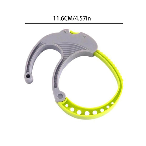 Spring Ratchet Cable And Hose Clamp Organizer With Spring Loaded Wrap System For Camping Tent Garage Coiling Garden Hoses And Power Cords ABS Weather Resistant Cord Management Tool, gray and yellow, 11.6cm size
