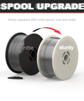 Spool upgrade of Ready To Weld 0.030 Inch Gasless Flux Core MIG Wire, illustrating new ABS white spools for strength.