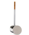 Full Circle Scrub Queen toilet brush with ceramic base and Absorbent Dry Earth Disk Refill for Toilet Brush Holder With Diatomaceous Earth Delivers Instant Dry And Odor Mildew Prevention No Mess Easy Swap Hygienic Fit Full Circle Scrub Queen Toilet Brush Refills.