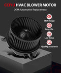 Front view of AC Blower Motor For Chevy Silverado GMC Sierra Buick Enclave Cadillac Escalade Acadia 2010 2017 Compatible With 3.6L 4.3L 4.8L 5.3L 6.0L 6.2L Engines For All Models