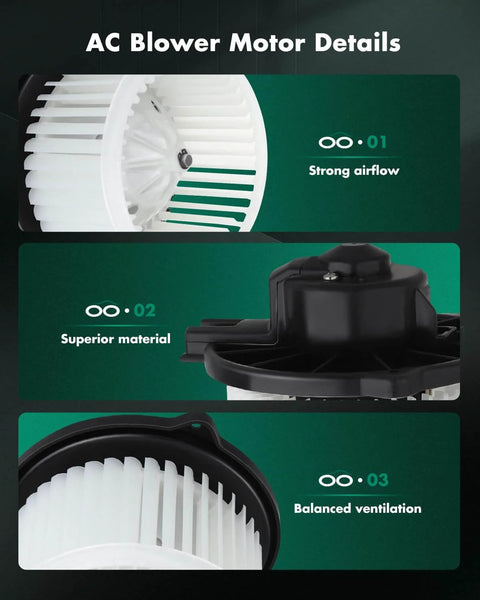 Front HVAC Blower Motor With Fan Cage 700059 For Toyota Echo 2000 2005 And Tacoma 1995 2004 Front Cabin Air Replacement Part SCITOO