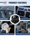 Premium AC Blower Motor Replacement For Chevy Silverado Suburban Avalanche GMC Sierra Yukon Escalade 2003 to 2011 Plug And Play HVAC Heater Fan With OEM Style Fit 700191 89019320 89019301