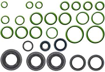 Assorted sealing rings from AC Compressor And Air Conditioning Repair Kit For GM Full Size Trucks Sierra Yukon Tahoe Silverado Cheyenne C K Pickup 1996 1997 1998 1999 2000 GMT400 With Delphi HT6 Direct Fit.