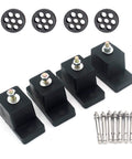 Durable rubber vibration pads isolate outdoor mini split condensers, dampen shocks, and reduce noise, four pads with bolts