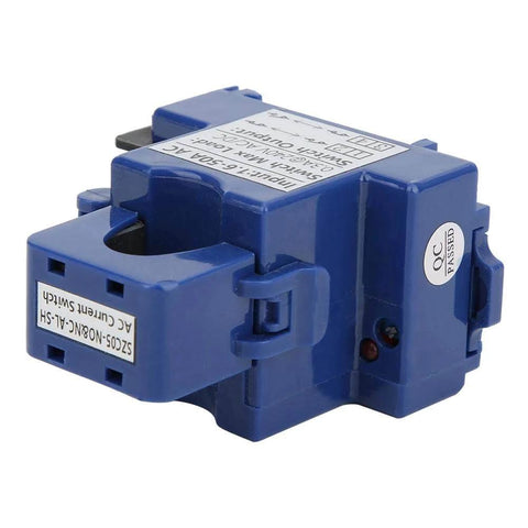 Non Contact AC Current Switch Transducer With NO And NC Contacts, Isolation Induction Switch, 1.6 To 50 Amp, blue housing