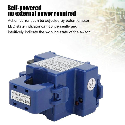 Non Contact AC Current Switch Transducer With NO And NC Contacts, Isolation Induction Switch, 1.6 To 50 Amp Range