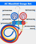 AC manifold gauge set for heavy duty HVAC vacuum pump kit