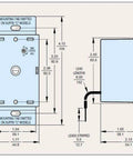 Diagram of Solid State Variable Speed AC Electric Motor Control, 6.0 Max amp, 115V, # K177-1006 with dimensions and wire lengths.