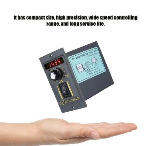 AC Motor Speed Controller Adjustable Stepless Regulator Switch With LED Display Knob 220V 15W To 400W black unit on hand