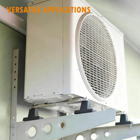 Anti Vibration Rubber Mounting Bracket for outdoor mini split air conditioner on a wall mount with shock absorption