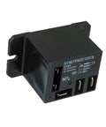 Front view of AC 120V Power Relay With 30A SPDT 1NO 1NC Flange Mount 10 Quick Connect Terminals Mini Relay Pack Of 2.