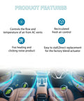 Interior view showing product features of air conditioning controls and replacement options for temperature regulation.