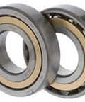 Premium Angular Contact Ball Bearing in single row 65 mm bore and 140 mm outer diameter for industrial machinery use.