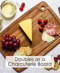 Acacia Wood Cutting Board With Juice Groove For Everyday Kitchen Prep Kitchen Workhorse 15 Inch By 10 Inch Durable Carving Board With Cheese And Fruit