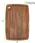 Acacia Wood Cutting Board With Juice Groove For Everyday Kitchen Prep Kitchen Workhorse 15 Inch By 10 Inch