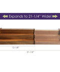 Acacia Wood 3 Tier Spice Rack For Cabinet Or Kitchen Expands From About 12 Inches To About 21 Inches With Clear View