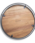 Acacia Wood Lazy Susan Turntable With Black Wire Base 360 Degree Rotation Rotating Kitchen Organizer For Table Pantry Or Cabinet