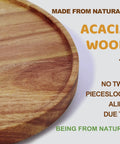 Close-up of eco-friendly acacia wood surface from Two Pack 10 Inch Acacia Wood Lazy Susan Turntables for Cabinet Kitchen Countertop.