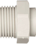 Side view of Acetal Copolymer Straight Tube Fitting Adaptor Half Inch Tube OD To Half Inch NPTF Male, ideal for plumbing and piping.