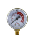 Low Pressure Acetylene Regulator Gauge 0-30 Psi, 2 Inch Dial With PSI And KPA Readouts, Steel Case, 1/8 NPT Bottom Inlet