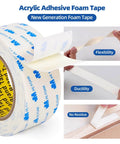 Heavy Duty Double Sided Tape 2 Inch By 16.5 Feet Removable No Residue PE Foam Mounting Tape With Extra Strong Adhesive Waterproof
