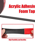 Heavy Duty Double Sided Tape Waterproof Foam Mounting Tape 36.5 Ft Long 0.4 Inch Wide Built Tough High Temperature Resistant Adhesive