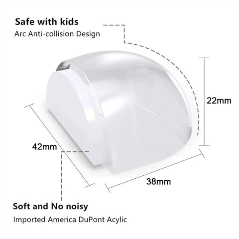Five Piece Silencer Door Stop Set With Floor And Wall Protector Jammer Buffer Guard Easy To Install Door Knob Guard