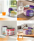 Extra Large Drink Packet Organizer With 360 Degree Rotating Lazy Susan Turntable Acrylic Pantry Organizer for hydration packets in various settings