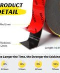 Heavy Duty Double Sided Tape With Acrylic Foam Mounting Tape 1 Inch By 16.4 Feet Waterproof And Strong Two Sided Adhesive