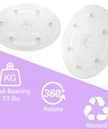 Clear acrylic 6-inch turntables with ball bearings for 360° rotation, 33 lb load capacity, 4 Pack 6 Inch Lazy Susan Turntables Set.