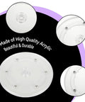 4 Pack 6 Inch Lazy Susan Turntables Set Acrylic With Ball Bearing Rotating Trays And Swivel Bases Clear Transparent Kitchen Countertop Pantry